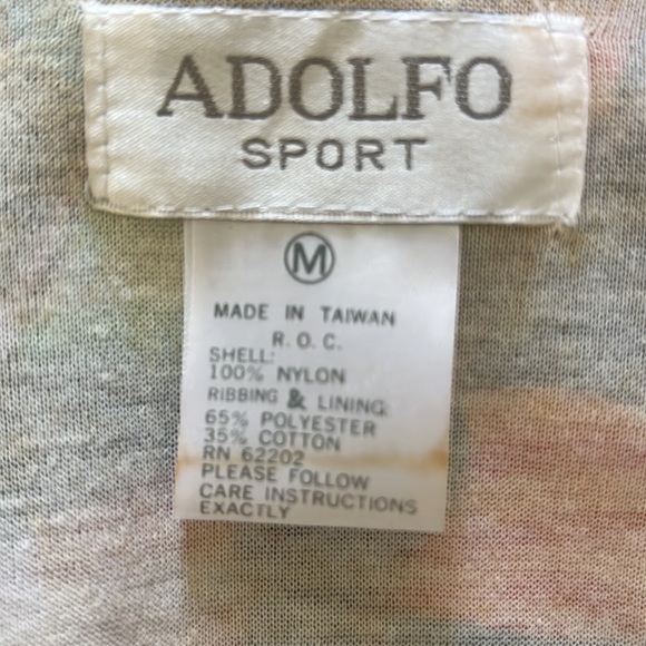 Vintage Adolfo sport Nautical-theme Bomber jacket Sz M - Picture 4 of 5